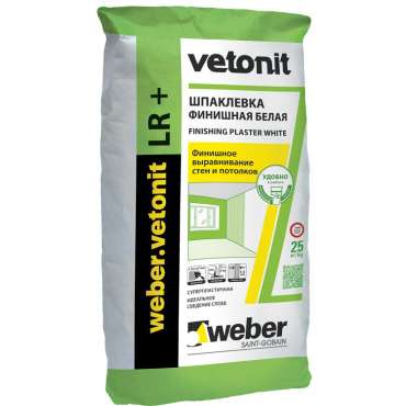 Шпатлевка финишная Вебер Ветонит ЛР+ (Weber Vetonit LR+) 25 кг